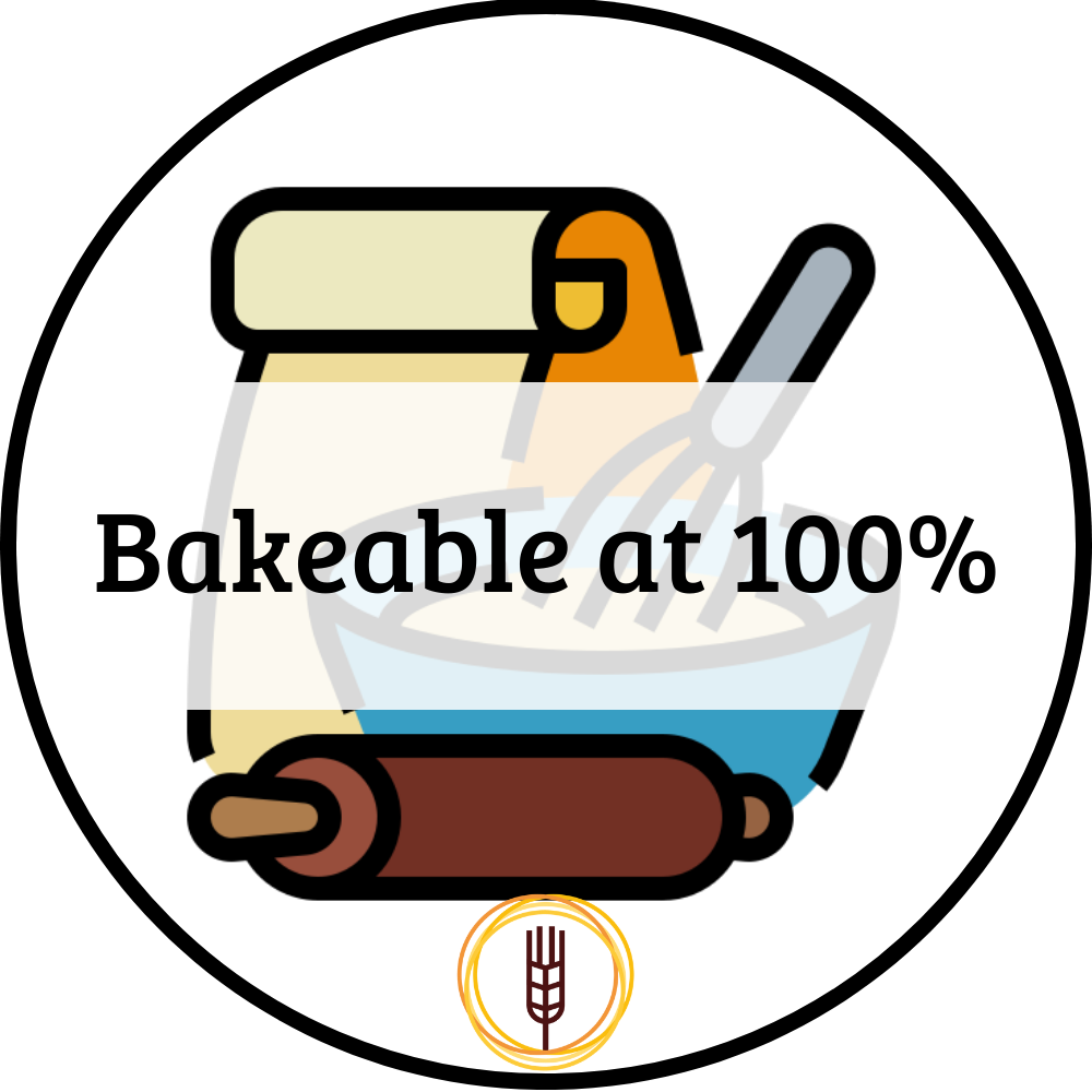 Bakeable at 100%